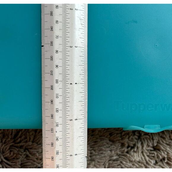 LOT 2 Tupperware 4195 Lunch N Things Hinged Storage Container TEAL G24 - Picture 4 of 5